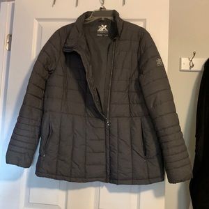 Gray packable light weight winter jacket